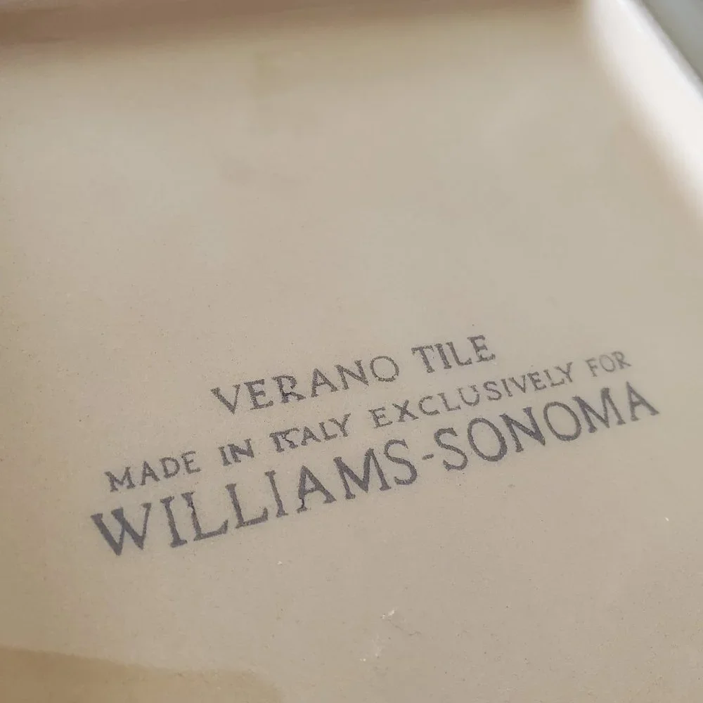 Williams Sonoma Verano Tile Banana Tree Plate Made in Italy